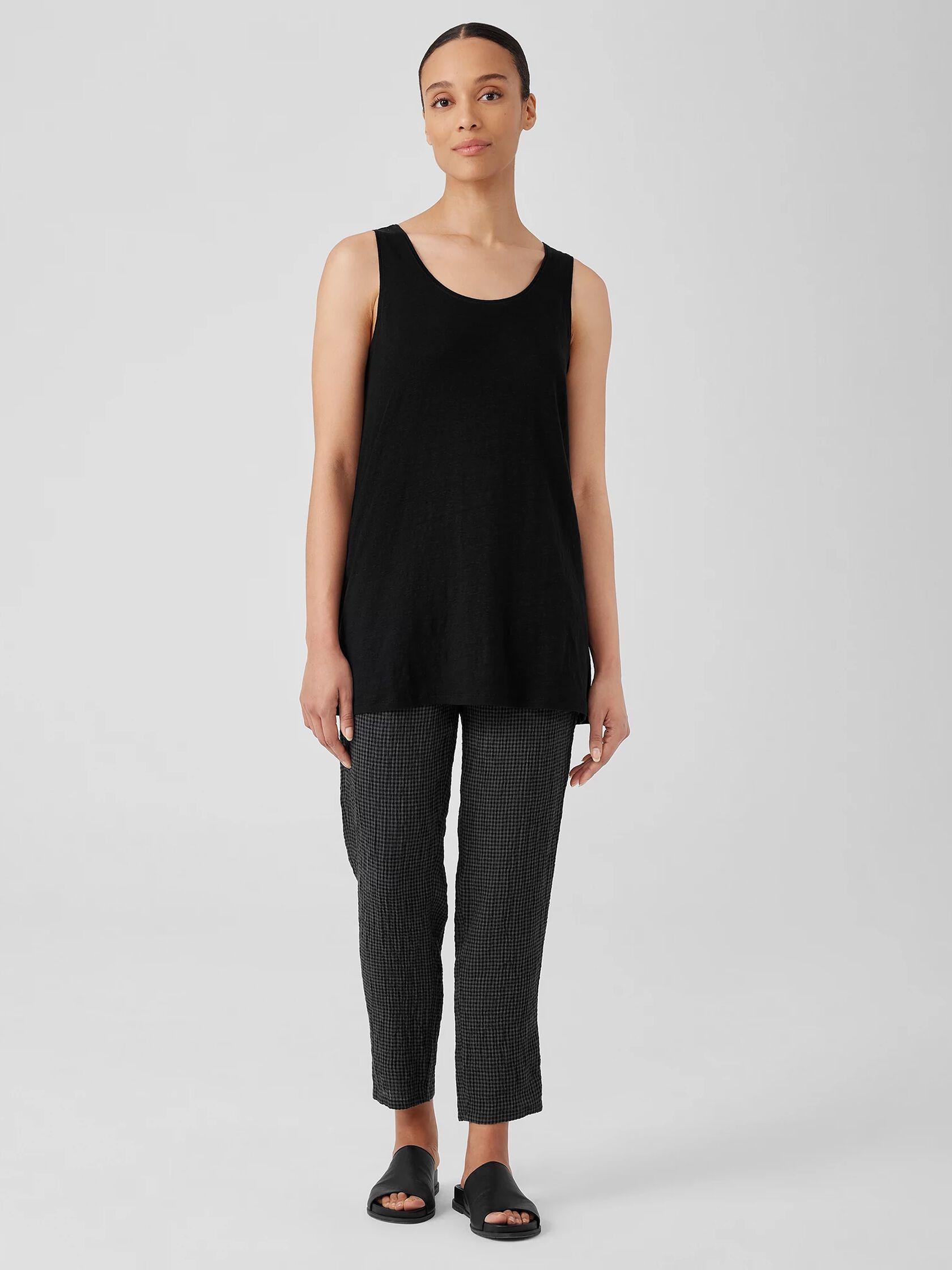 Organic Linen Jersey Long Tank