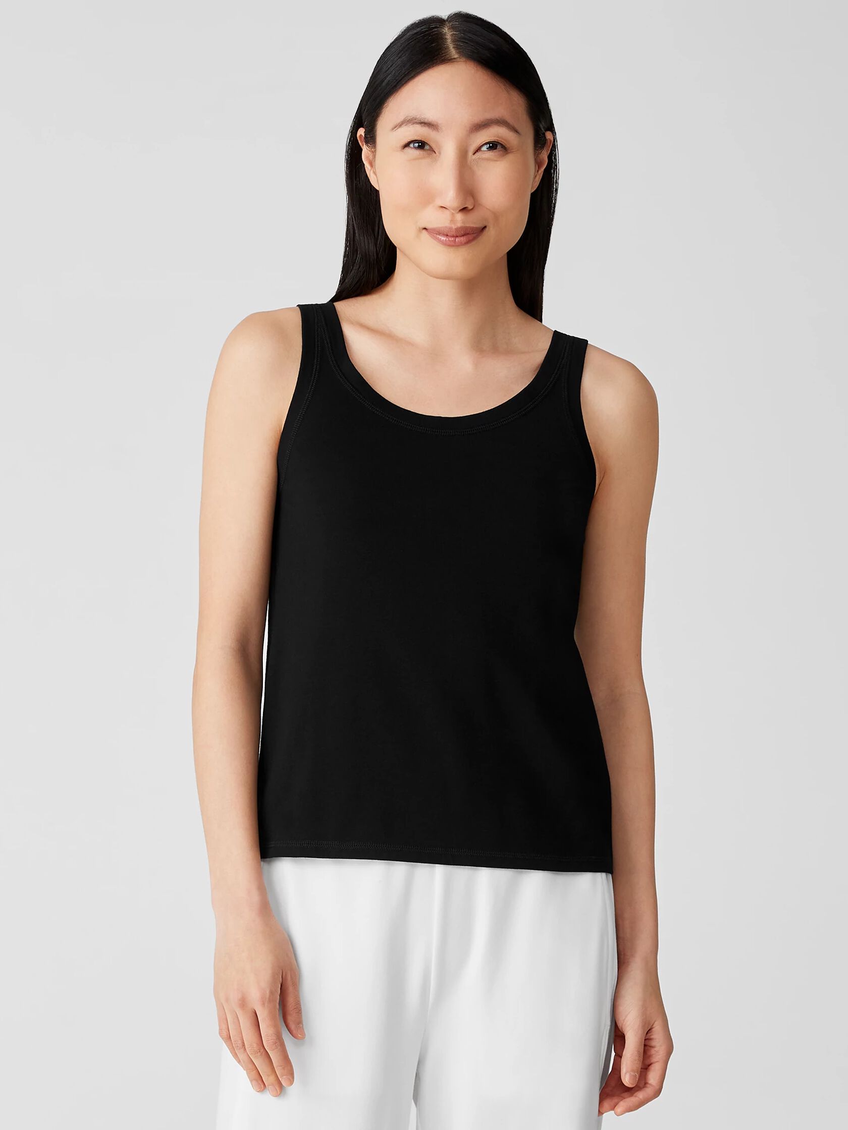 Traceable Cotton Jersey Scoop Neck Tank