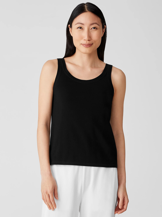 Traceable Cotton Jersey Scoop Neck Tank