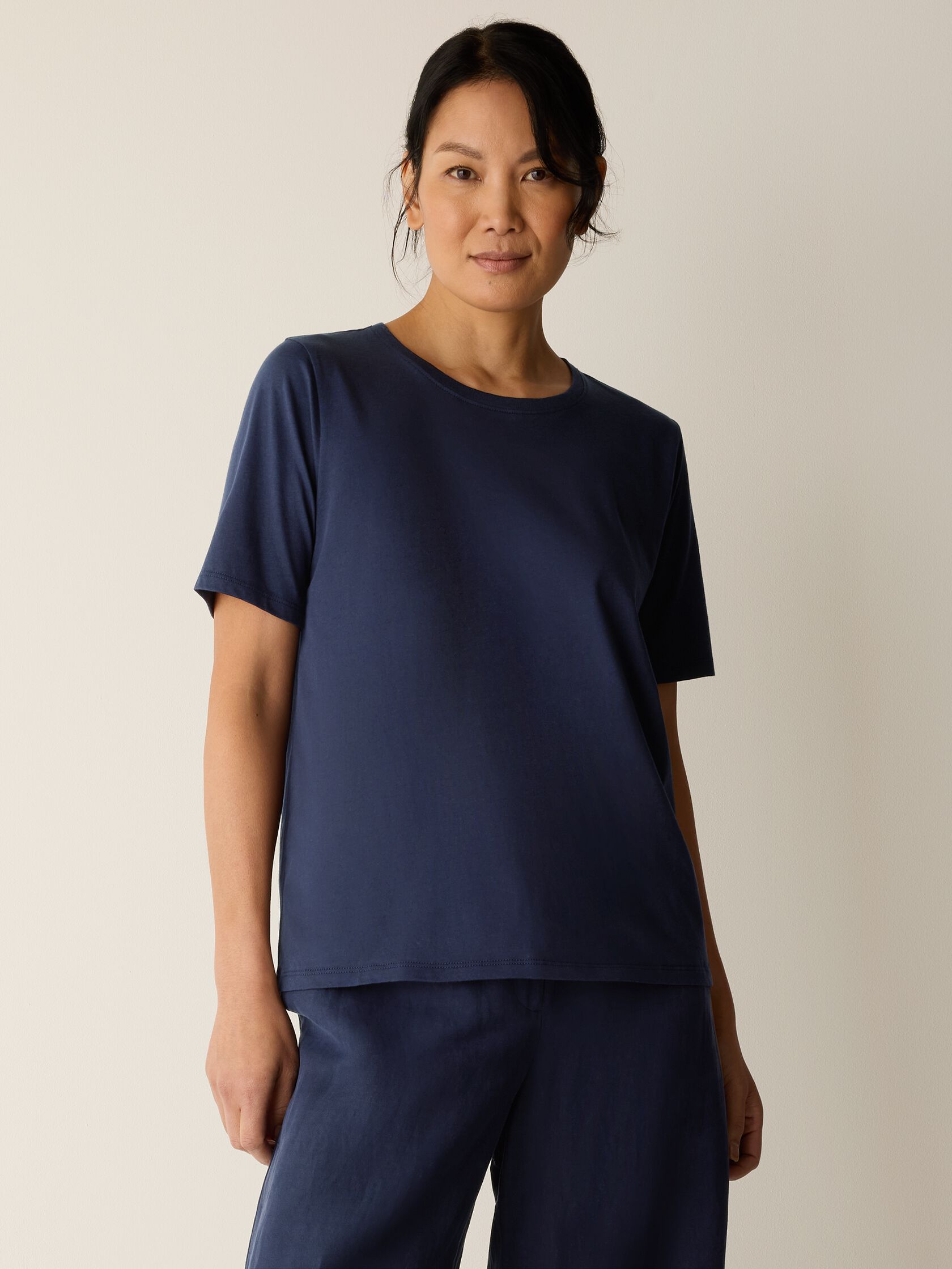 Organic Pima Cotton Jersey Round Neck Tee