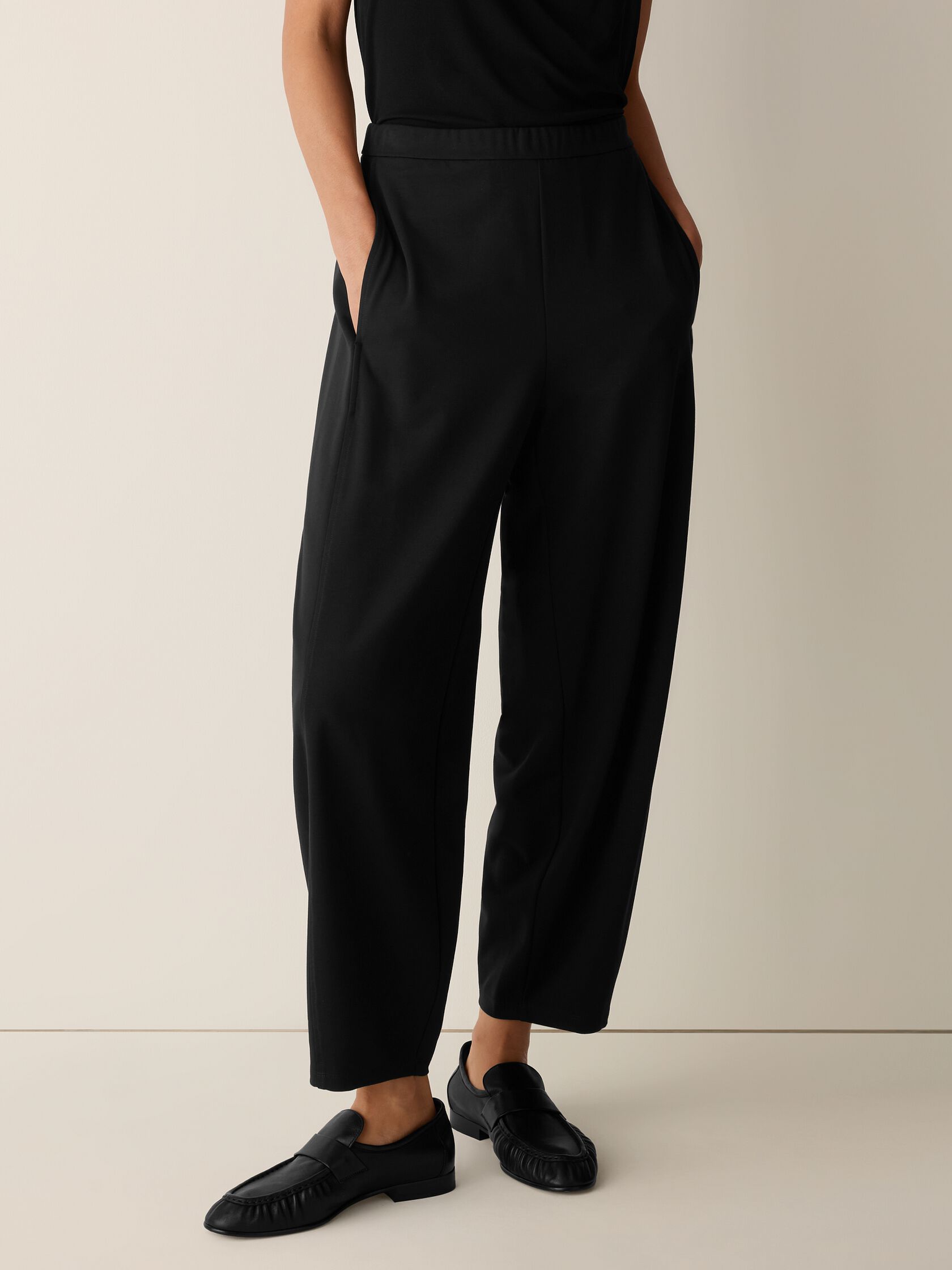 Extra-Fine Ponte Curved Lantern Pant