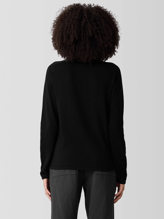 Peruvian Cotton Blend Crew Neck Top