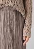 Crushed Silk Flared Skirt