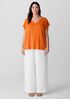 Organic Linen Jersey V-Neck Tee