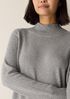 Cotton & Recycled Cashmere Turtleneck Long Top