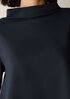 Cozy Brushed Terry Hug Funnel Neck Top