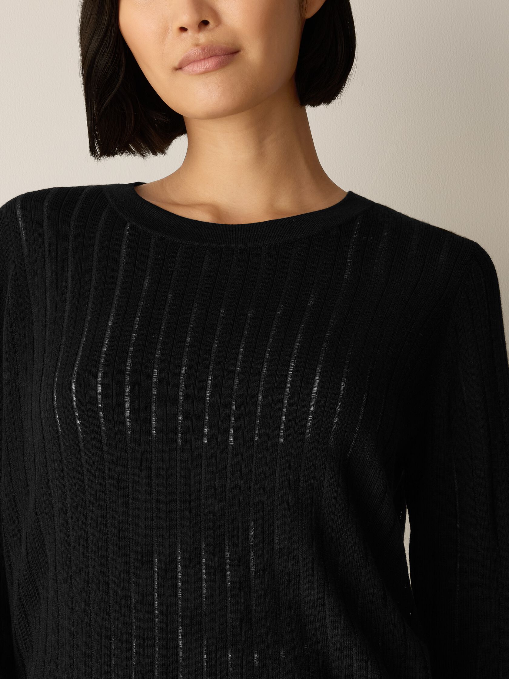 Superfine Merino Crew Neck Top in Regenerative Wool