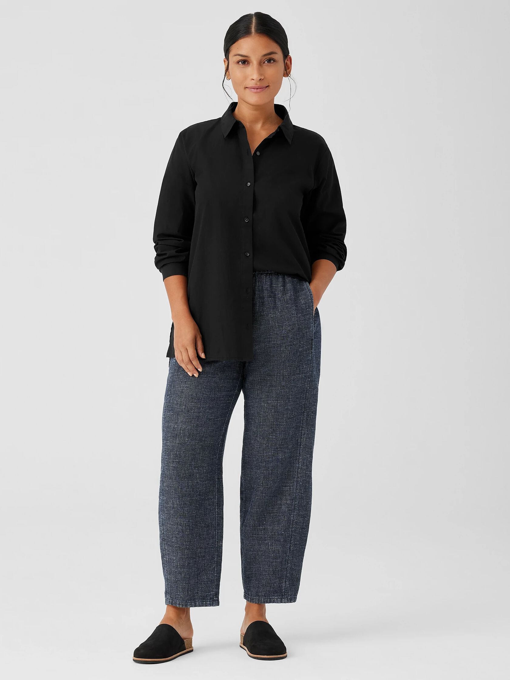 Tweedy Hemp Cotton Lantern Pant