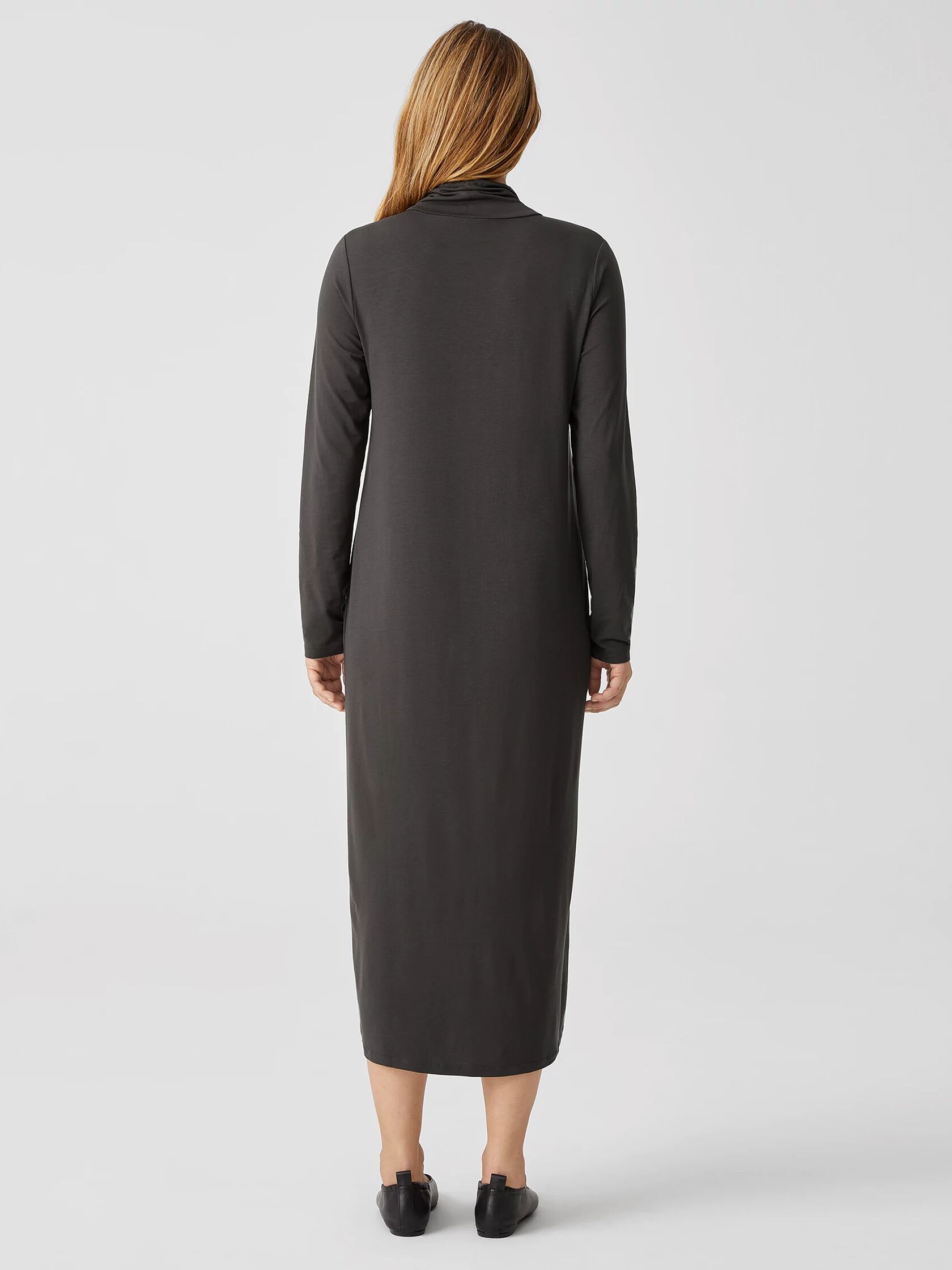 Fine Jersey Scrunch Neck Dress