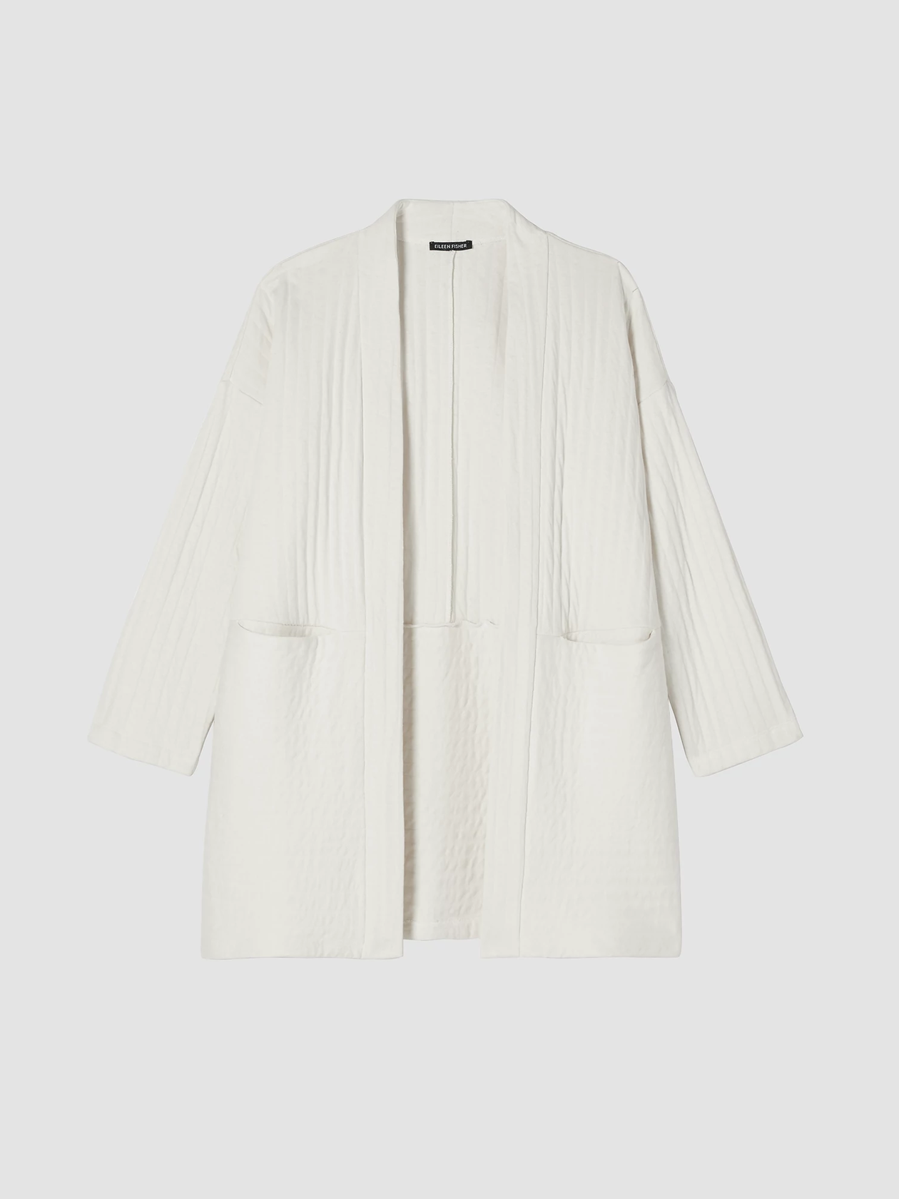 Organic Cotton Channels High Collar Jacket EILEEN FISHER