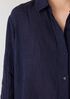 Puckered Organic Linen Stripe Classic Collar Shirt