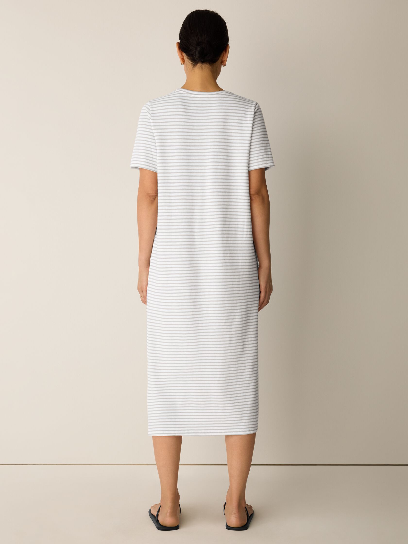 Striped Organic Cotton Slub Tee Dress