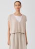 Organic Linen Cotton Short-Sleeve Cardigan