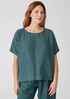 Washed Organic Linen Delave Top