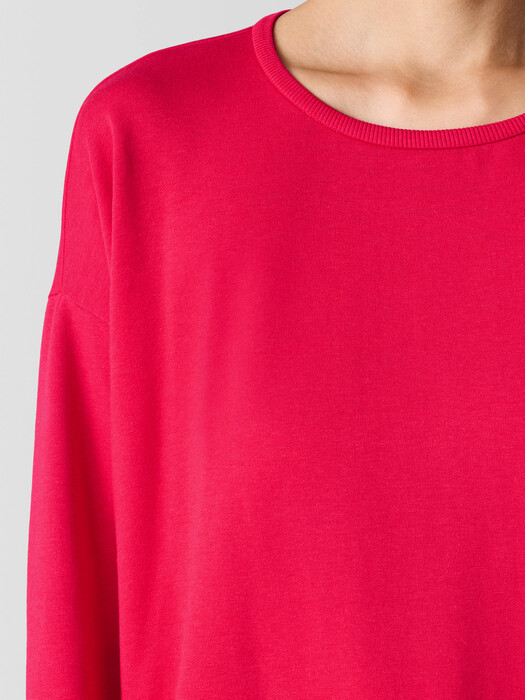 Cozy Brushed Terry Hug Round Neck Box-Top