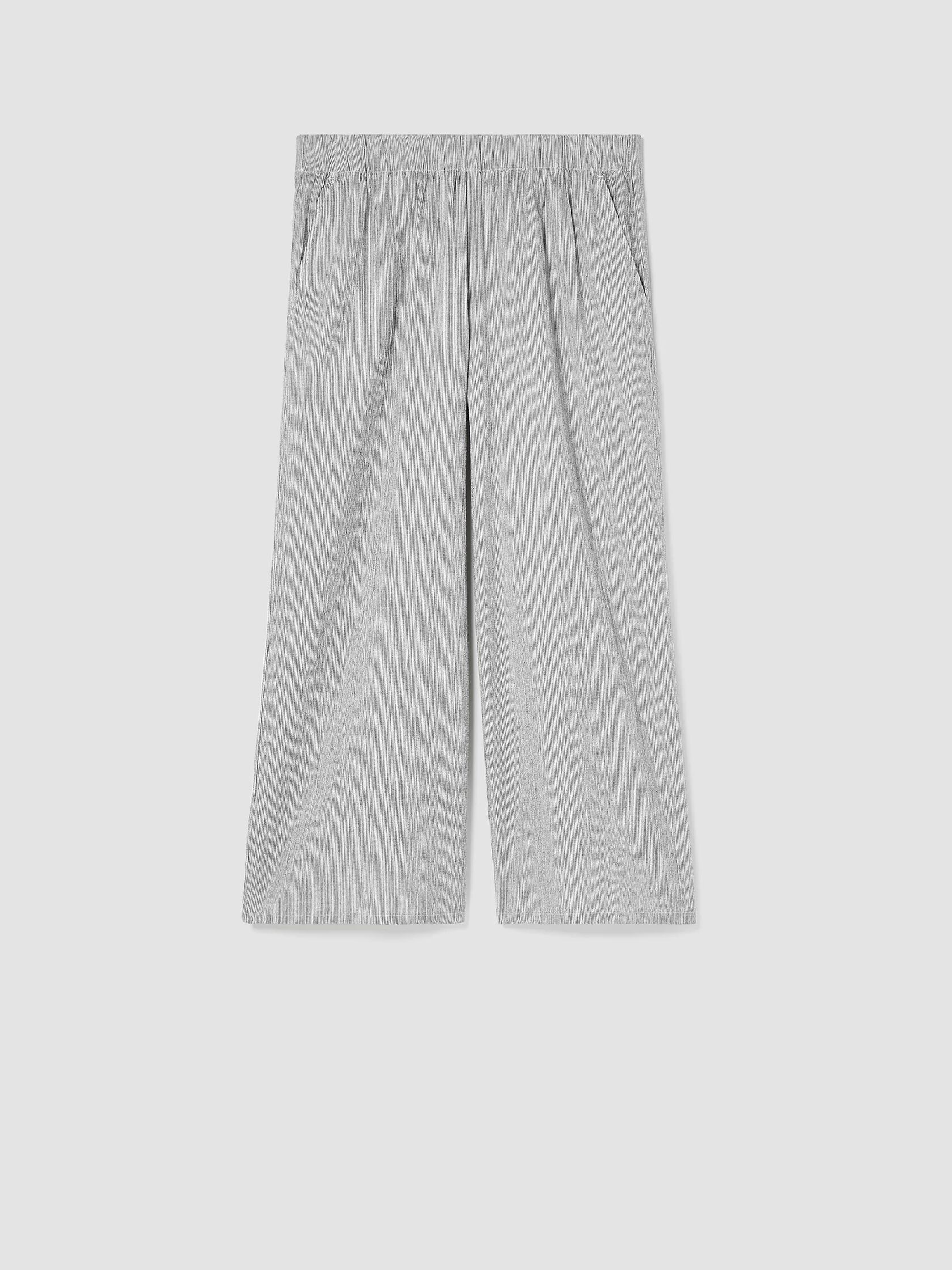 Organic Cotton Linen Ticking Stripe Pant