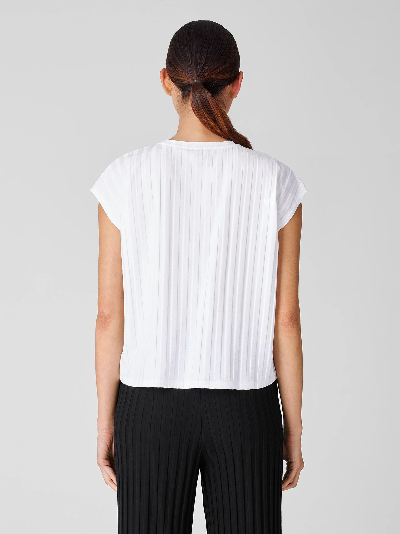 Wide Rib Stretch Square Top