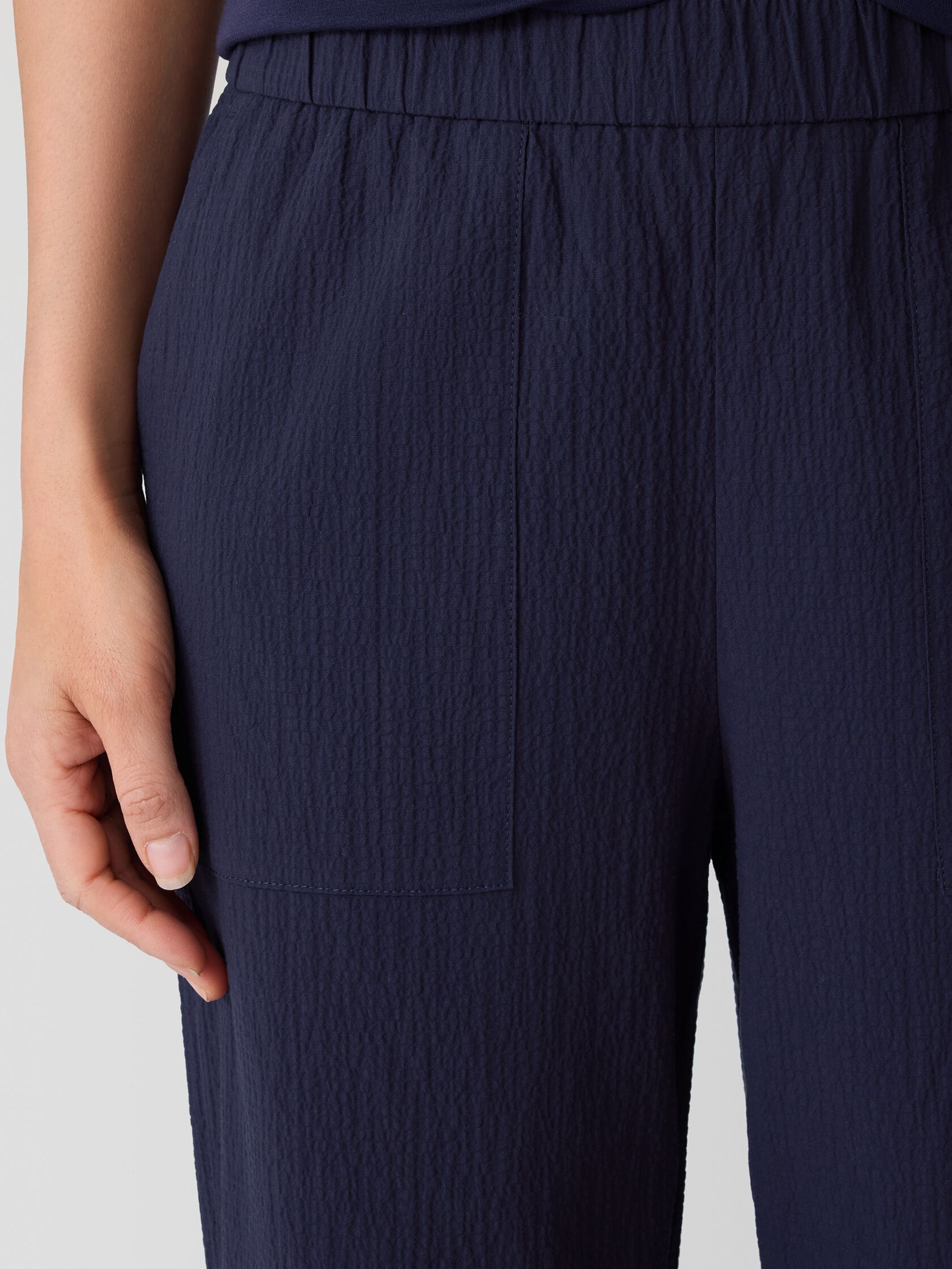 Organic Cotton Pucker Straight Pant