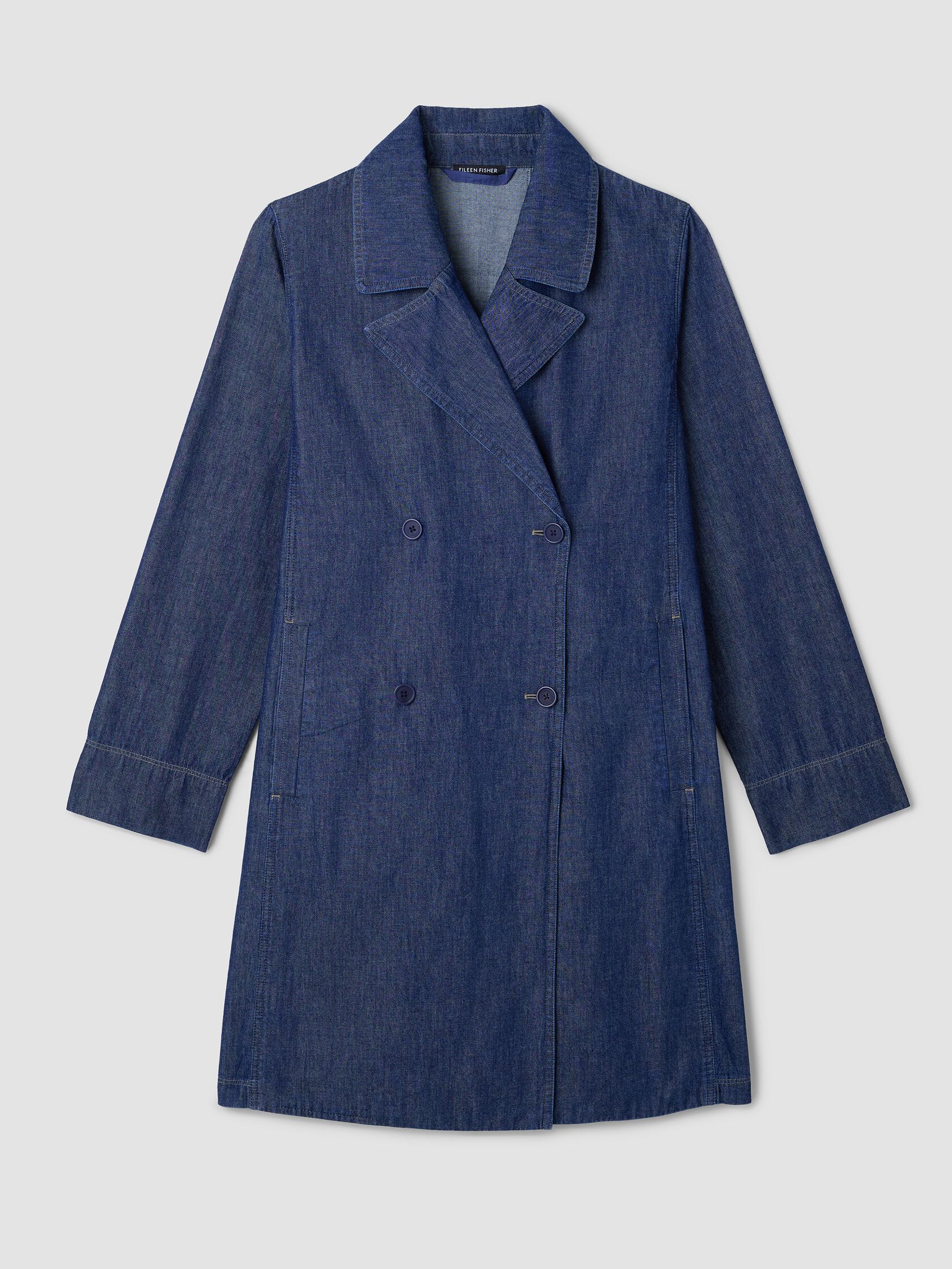 Lightweight Organic Cotton Denim Trench Coat