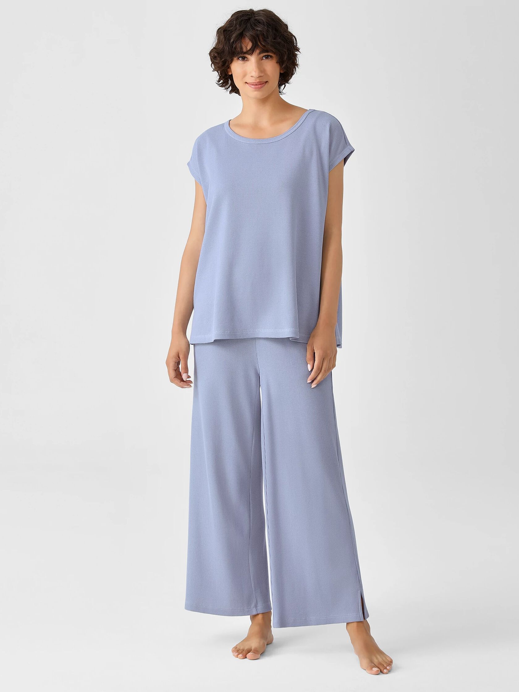 Cozy Organic Cotton Thermal Wide-Leg Pant