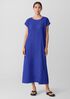 Woven Plissé Round Neck Dress