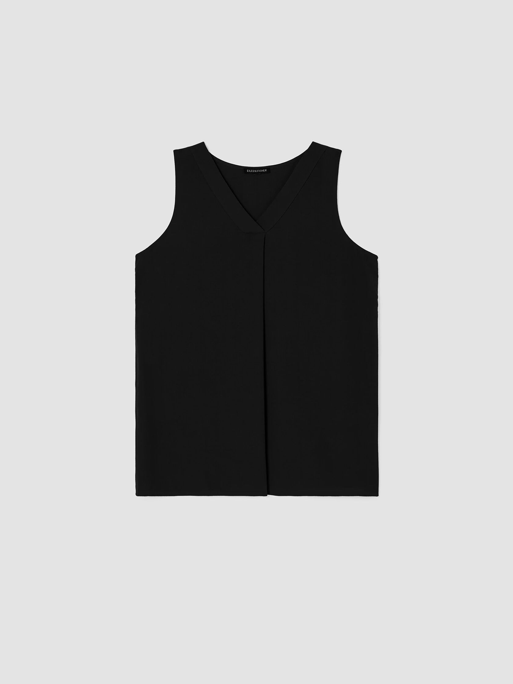 Silk Georgette Crepe Pleated Tank