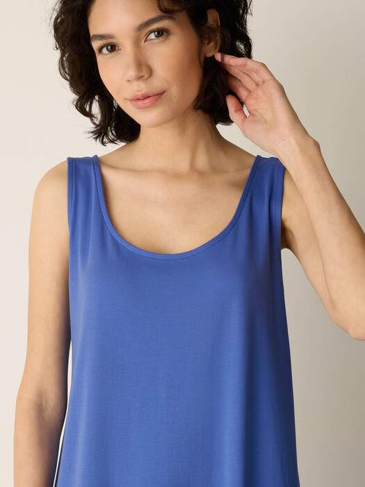 cotton sleep tank dress Eileen Fisher - Women's Organic Cotton Interlock Tank Sleep Dress - Blue