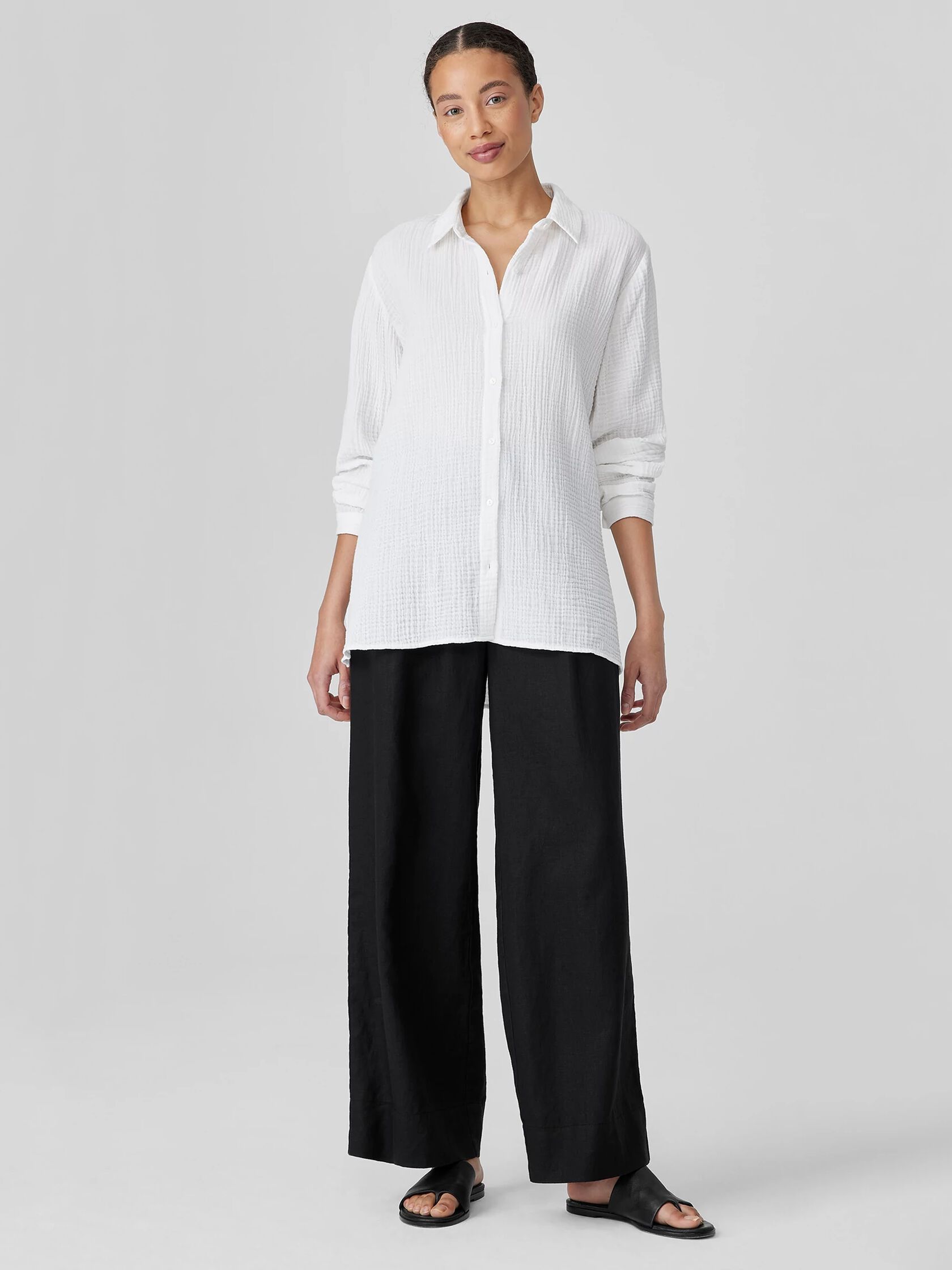 Organic Cotton Lofty Gauze Classic Collar Shirt