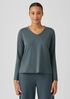 Organic Pima Cotton Jersey V-Neck Top