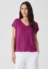 Organic Linen Jersey V-Neck Tee