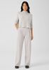 Boiled Wool Jersey Pleated Wide-Leg Pant