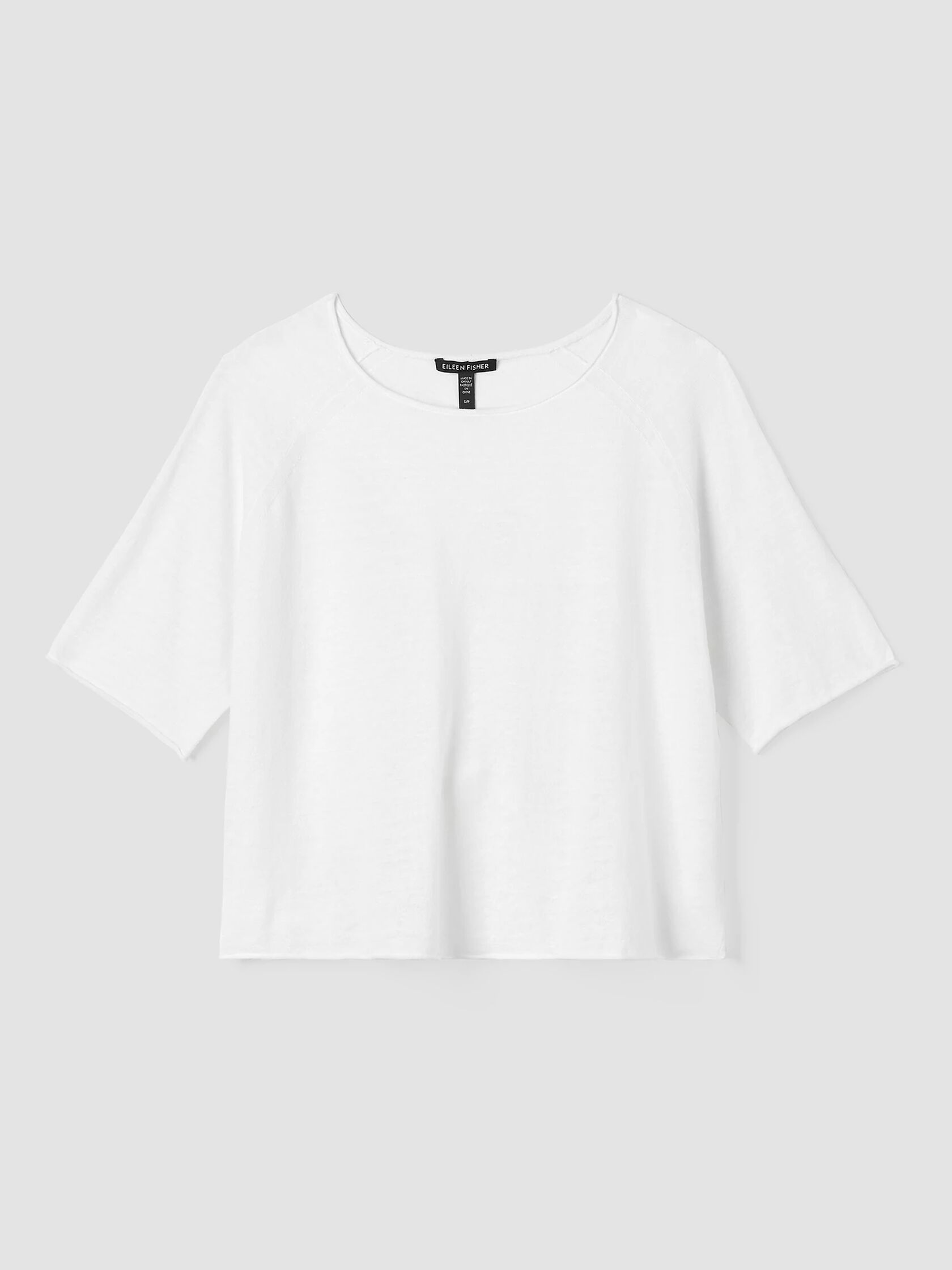 Organic Linen Cotton Jewel Neck Top