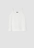 Silk Georgette Crepe Scoop Neck Tank
