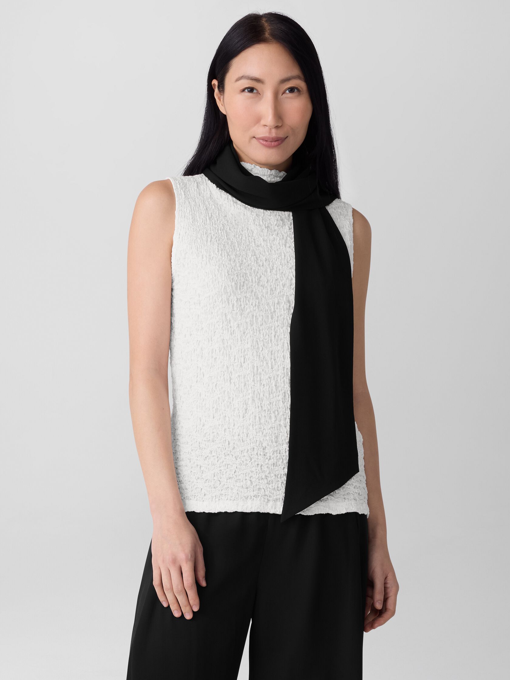 Silk Georgette Crepe Scarf
