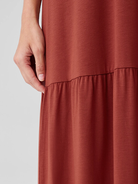 eileen fisher fine jersey tiered dress Fine Jersey Tiered Dress