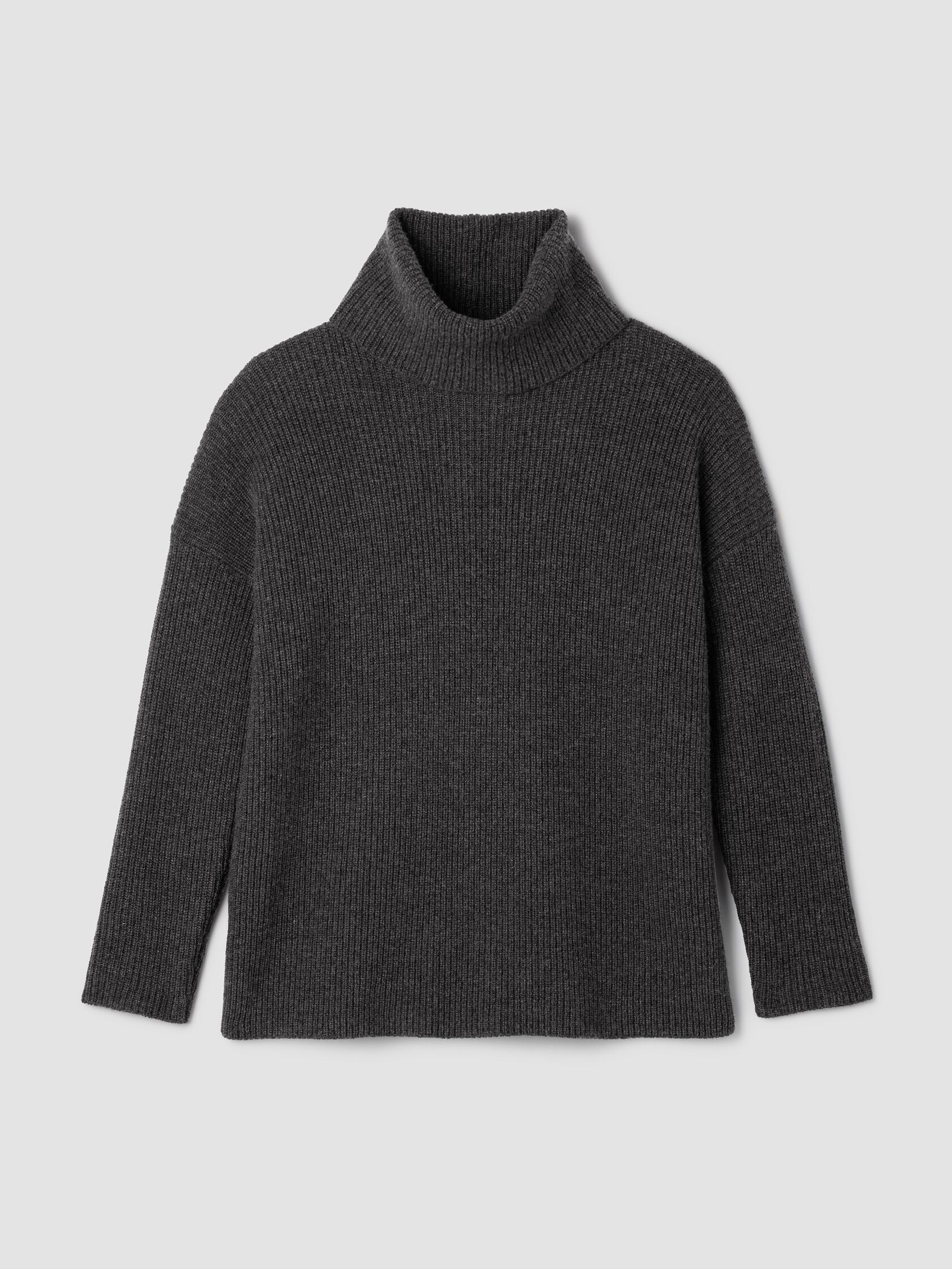 Recycled Wool Cashmere Turtleneck Top