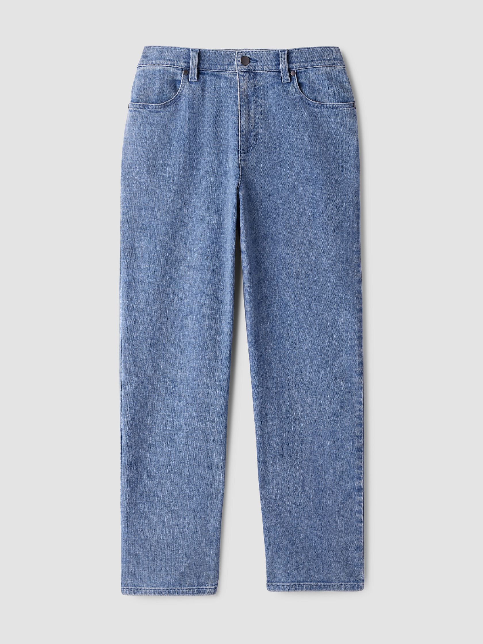 Cotton Stretch Denim Straight Jean