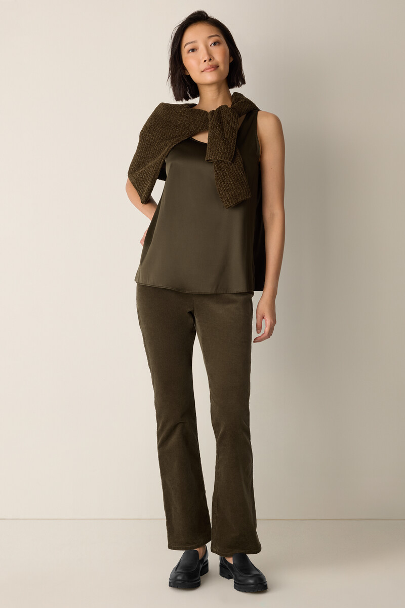 Stretch Silk Charmeuse Scoop Neck Tank Stretch Silk Charmeuse Scoop Neck Tank