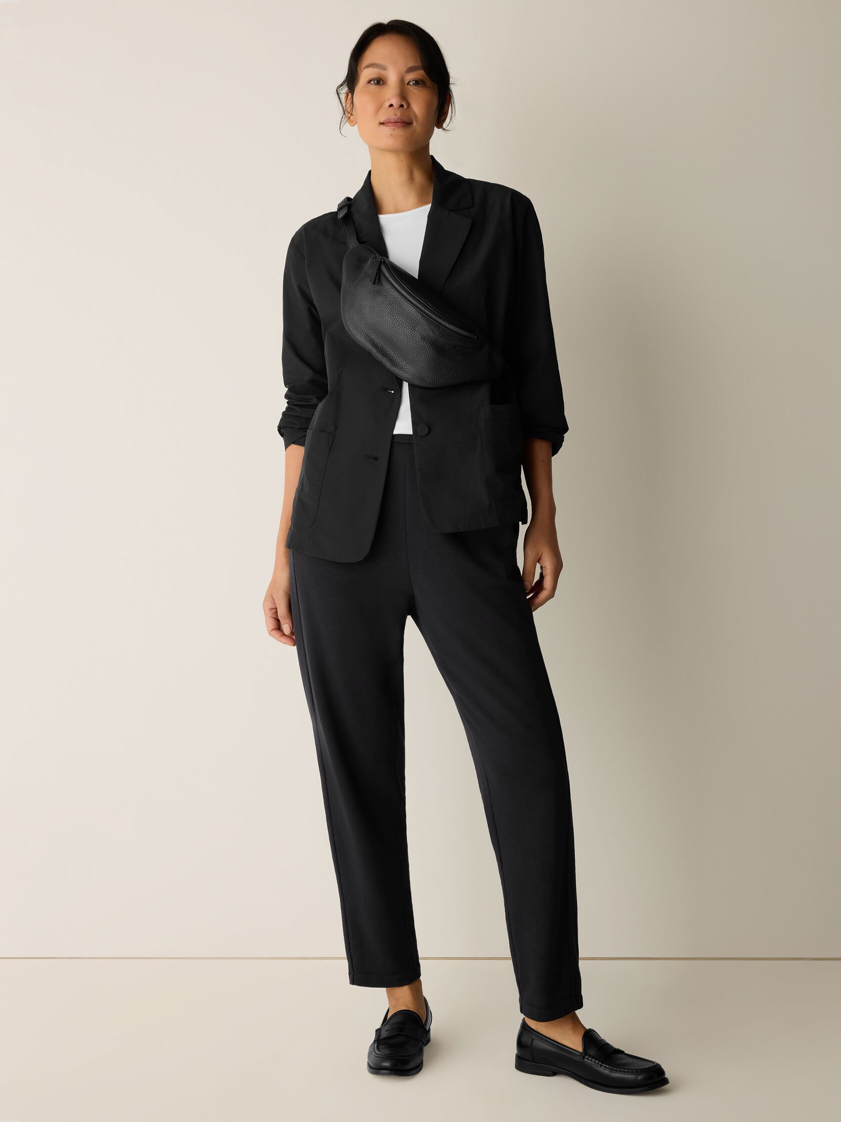 Garment-Dyed Organic Cotton Terry Slouchy Pant