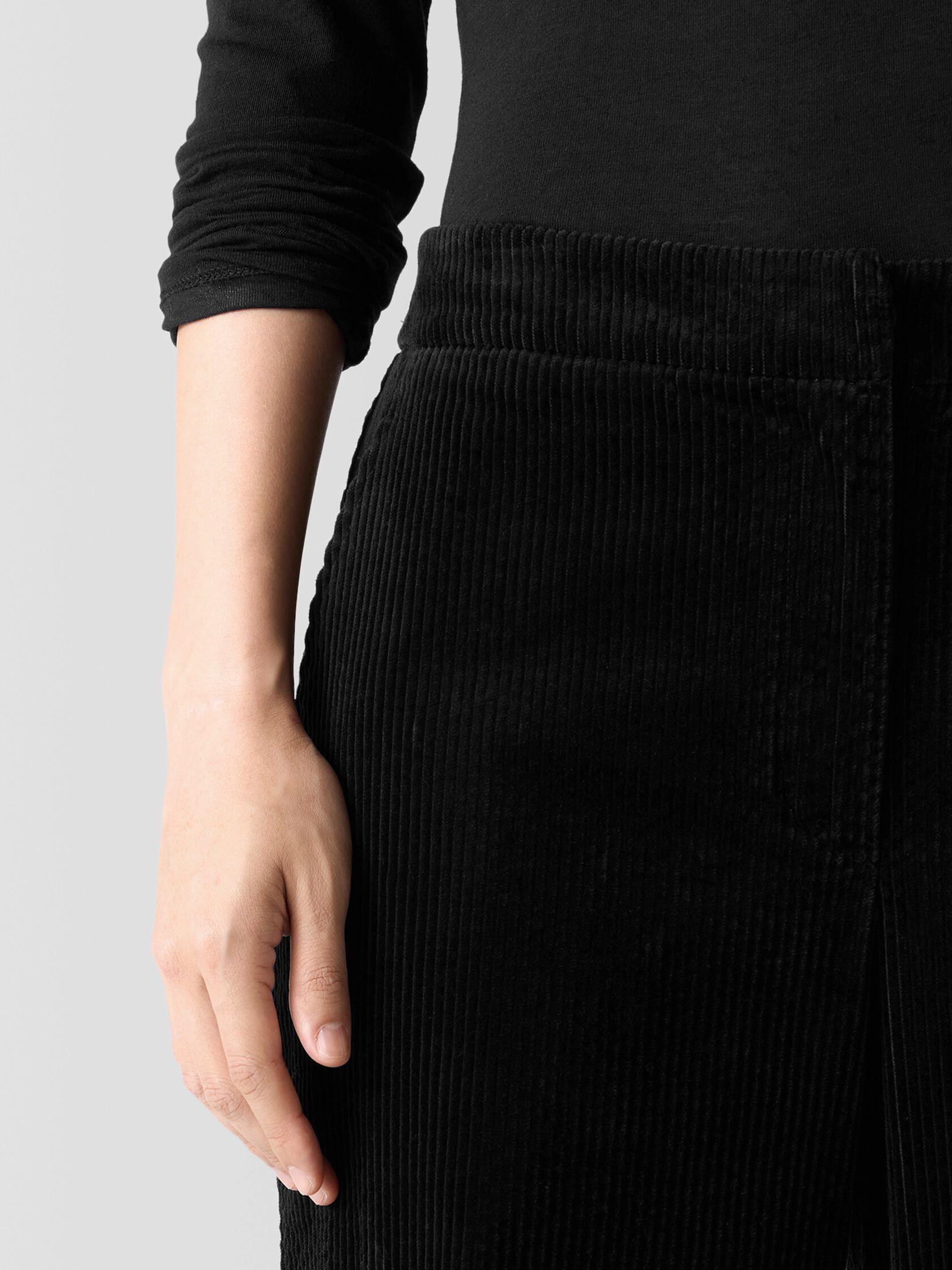 Organic Cotton Corduroy Wide-Leg Pant