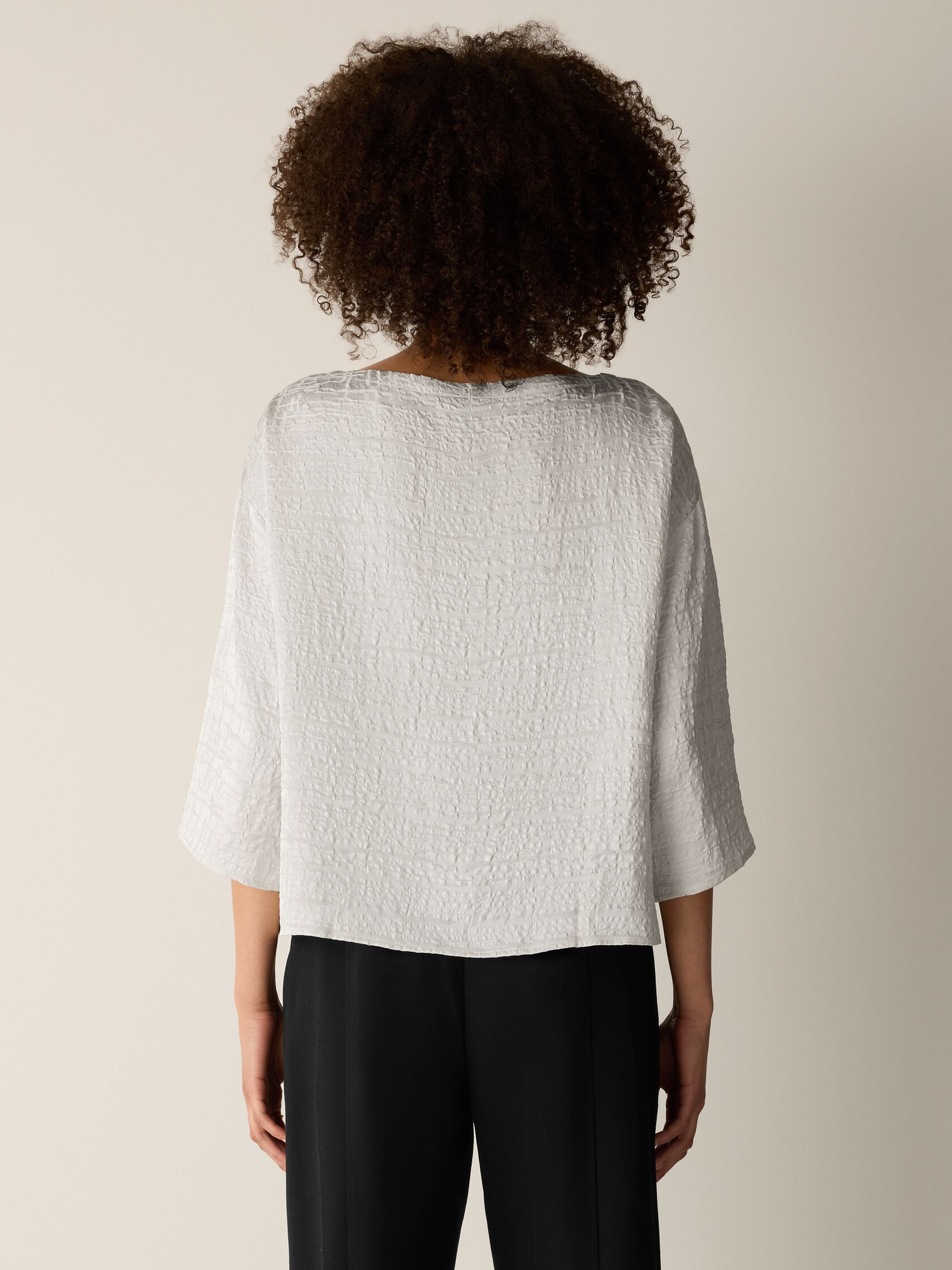 Dimensional Silk Jacquard Box-Top