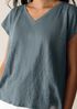 Organic Linen Jersey V-Neck Tee