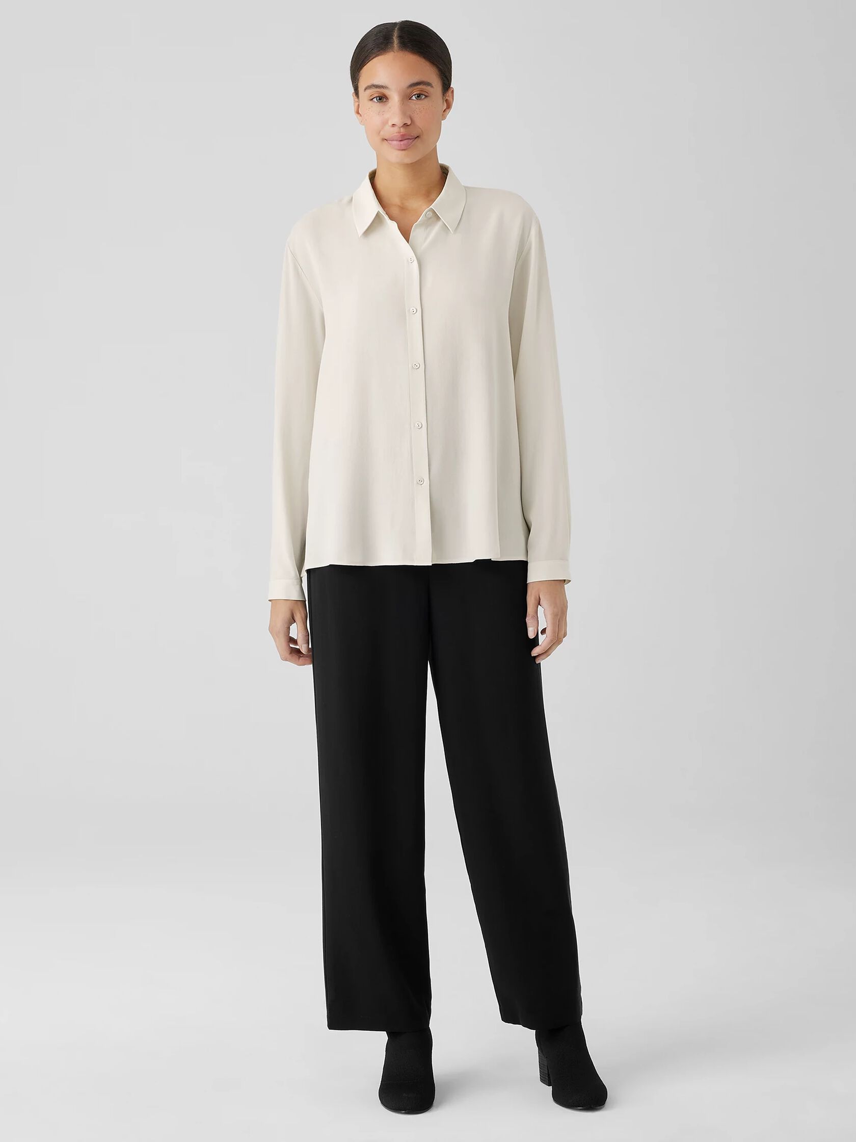 Silk Georgette Crepe Straight Pant