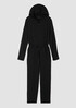 Cozy Brushed Terry Hug Hooded Jumpsuit