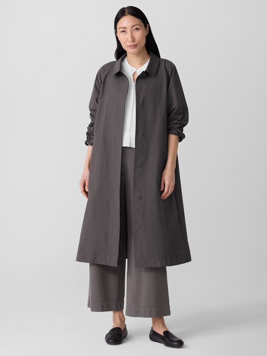 Light Cotton Nylon Classic Collar Coat