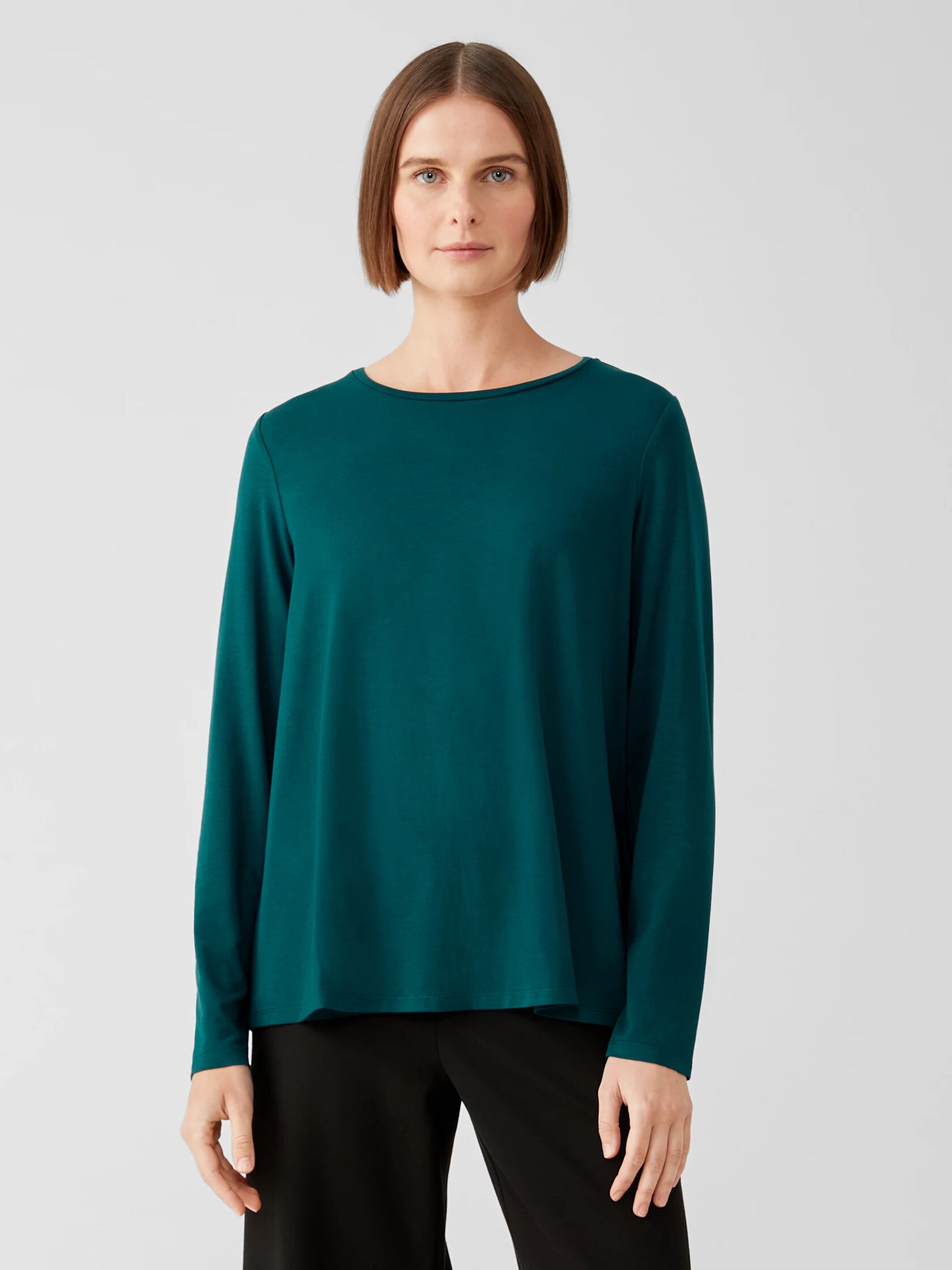 Fine Jersey Crew Neck Top