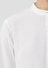 Washed Organic Cotton Poplin Mandarin Collar Long Shirt