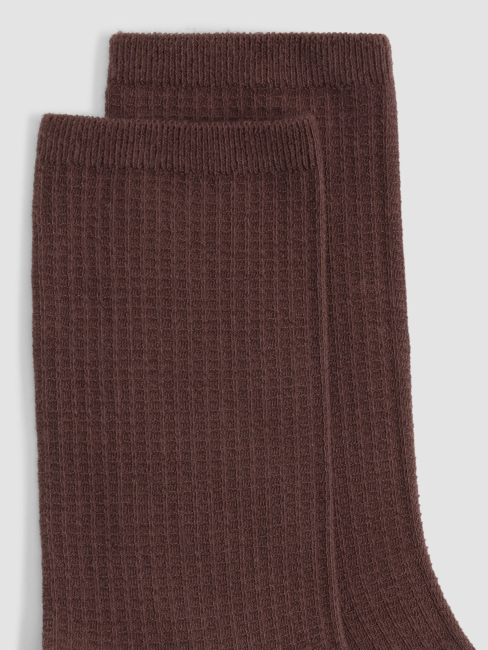 Cotton Waffle Blend Crew Sock