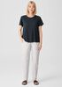 Organic Linen Jersey Crew Neck Tee