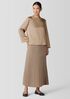 Stretch Silk Charmeuse Bateau Neck Top